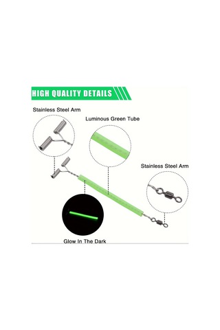 Kızdırma Uçlu Yem Hatları - Döner Fırdöndülü T Şekilli Dengeli Kol Konektörleri - 9mm