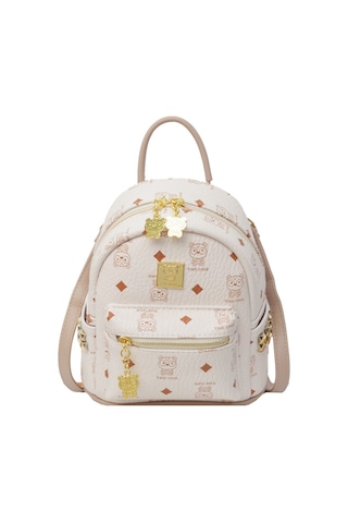 Lyon Sırt Çantası Kadın Sırt Çantası Yaz Modası Gelişim Öğrenci Günlük Çanta - Beyaz Beyaz