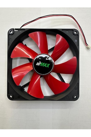 14 Cm Kasa Fanı 2 Pin 14 Cm Fan 14x14x2.5 Cm Fan Kırmızı