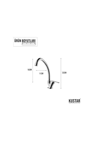 Kustar Krom Mermerden Tek Su Girişli Lavabo Musluğu Krom