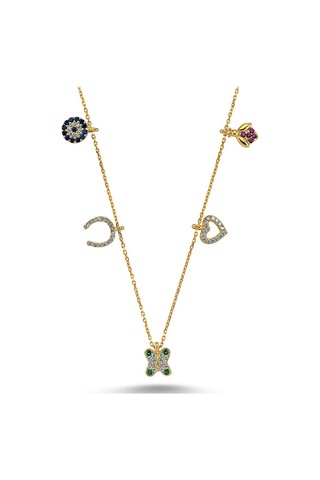 Kelebek ve Kalp Model Hayalet Kolye