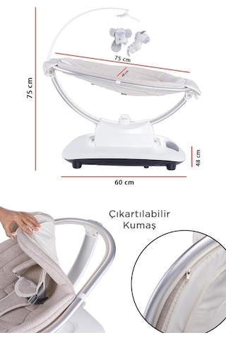 Montes Uzaktan Kumandalı, Müzikli Ve Otomatik Sallanan Elektrikli Ana Kucağı & Ev Tipi Beşik