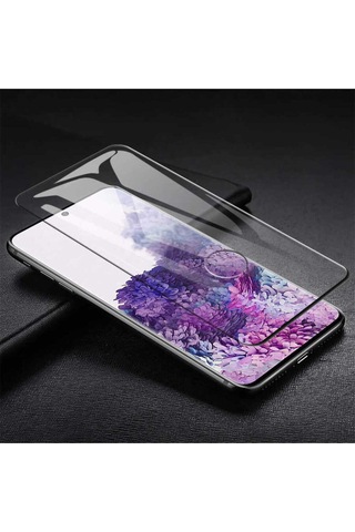 Galaxy S20 Plus Uyumlu Msra Kavisli Full Yapışkanlı Cam Ekran Koruyucu