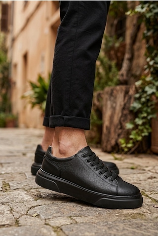 Beybun Blf-010 Erkek Sneaker Günlük Casual Spor Ayakkabı Siyah Taban Beyaz