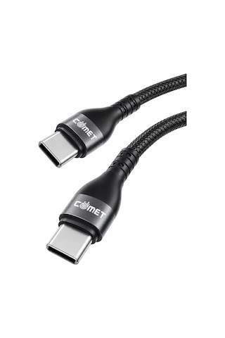 Type-c Type-c Hızlı Şarj Kablosu Pd 60w 3a 1.2m - Alüminyum Kasa Ultra Dayanıklı Akıllı Çipli Siyah