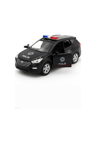 Işıklı Ve Sesli Polis Araba Metal Çek Bırak Polis Oyuncak Araba Model Polis Aracı 1:36 12cm Çok Renkli