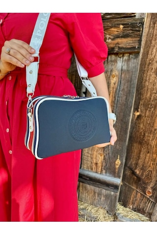 Just Polo Günlük Kombinlere Uygun Kadın Orijinal Baskılı Omuz Çantası Ekru