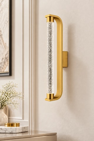Premıum Modern Gold Led Duvar Apliği 3 Renk Dekoratif Duvar Aydınlatması 8w 45 Cm