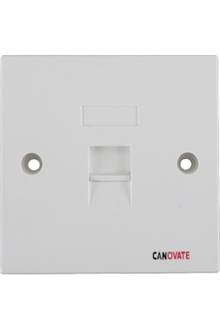Canovate 25 Adet Faceplate 1 Port 86X86 Fildişi Renkli Data Prizi