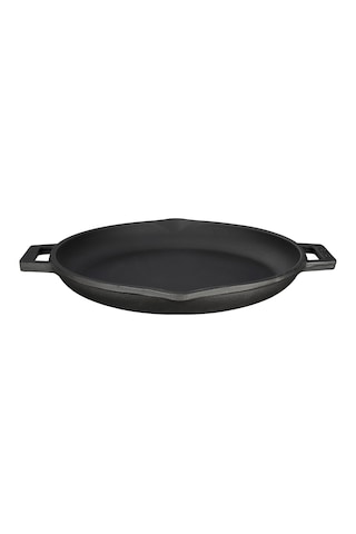 Lava Döküm Yuvarlak Kızartma Tavası. Metal Kulplu. Çap()30CM.
