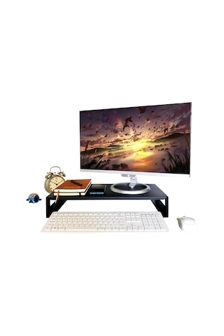 Bilgisayar & Monitör Yükseltici 51x25x9 Cm Ral 9005 Siyah