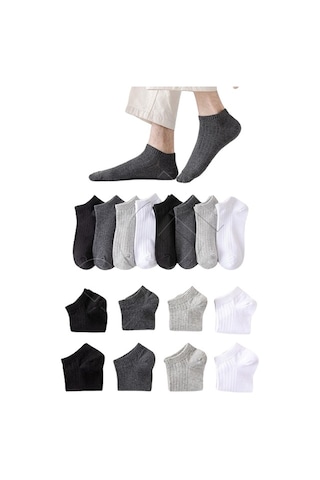 Bgk Pamuklu Basic Derbili Unisex Çorap Çift Çok Renkli