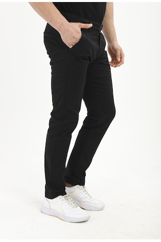 Tom Free Store Erkek Likralı Esnek Yumuşak Dokulu Pamuklu Chino Pantolon Siyah