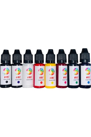 Transparan Sıvı Renk Pigment-pasta Seti-8 Renk x 20 ML Set Transparan