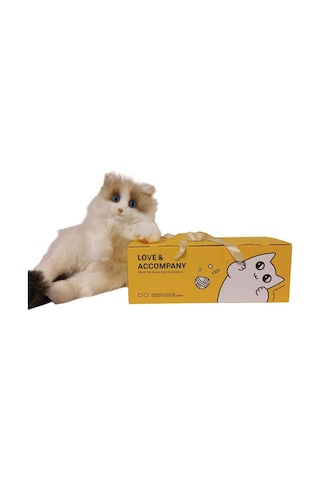B&d Bd-cat001 Büyük Kedi Sırt Çantası Sarı Sarı - Beyaz