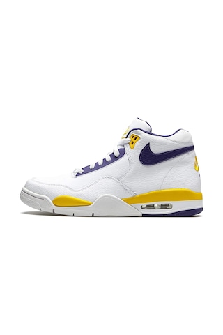 Nike Flight 89 Legacy Flight Legacy "Lakers" Erkek Basketbol Ayak Beyaz-White