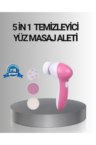 5 Başlıklı Yüz Masaj Aleti Cilt Temizleme, Peeling, Siyah Nokta Ve Gözenek Bakımı - Bayi Depom