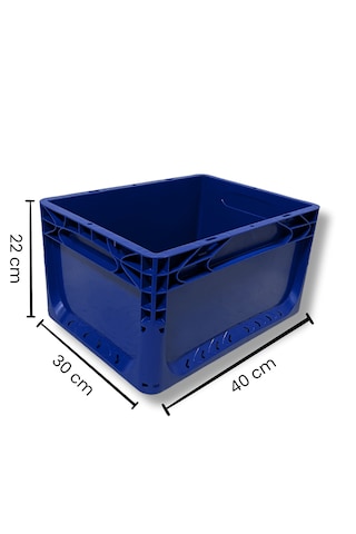 Alpbx 1.kalite Mavi Plastik Kasa 40x30x22 Cm - Kutu 21 Litre