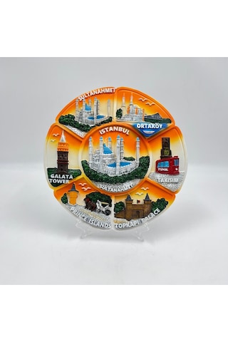 Sultanahmet Kabartmalı Dekoratif Tabak Masa Ve Duvar Dekoru 15 Cm