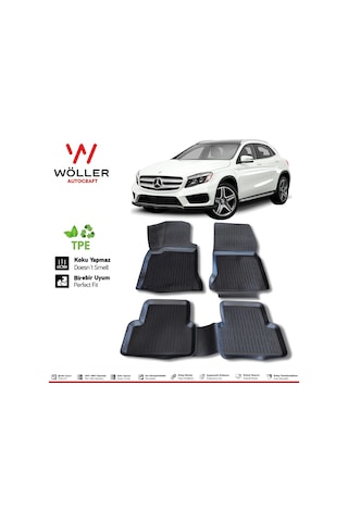 Mercedes Gla Paspas 2013 2019 Arası 3D Havuzlu Wöller Paspas