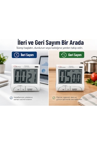 Loyka Ge90 Geniş Ekranlı Dijital Zamanlayıcı Ve Kronometre
