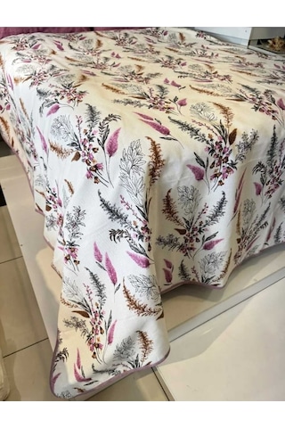 Renkli Çiçek Desenli Tek Kişilik Pike 160x240 Cm Canlı, Neşeli Ve Hafif Yaz Konforu Renkli