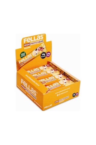 Fellas Yüksek Protein Bar - Muzlu 45 G x 12 Adet