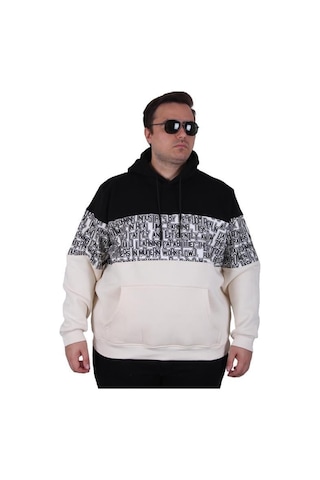 Starbattal Büyük Beden Kapüşonlu 3ip Sweat Transforming 25713 Sıyah Siyah