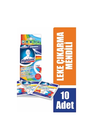 HighGenic Leke Çıkarıcı Mendil 10 Lu Kutu