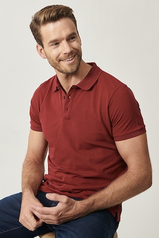 AC&Co / Altınyıldız Classics Altinyildiz Classics Erkek Bordo Slim Fit Dar Kesim Polo Yaka %100 Pamuk Tişört 4A4820200001BRDS Bordo