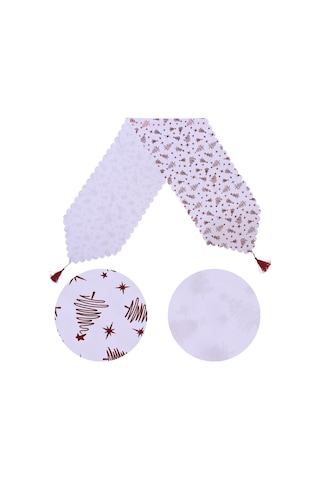 Sones Noel Masa Dekorasyonu Bronz Masa Örtüsü Tatil Dekorasyon Malzemeleri Gümüş Ağaç Gümüş