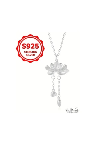 Lotus 925 Ayar Gümüş Zincir Gümüş Kolye Gümüş