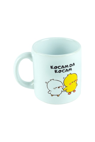 Desenli Kupa Karım Kocam Bardak Seramik 2'li Set 300 Ml