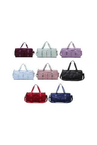 20200 Büyük Kapasiteli Su Geçirmez Spor Fitness Messenger Çantası, Boyut: L Açık Gri Diğer