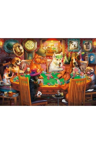 Art Puzzle Kumarbaz Köpekler 500 Parça Puzzle