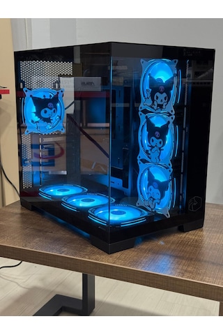 Gametech Kuromi Karakterli 7 Rgb Fanlı Akvaryum Kasa Siyah