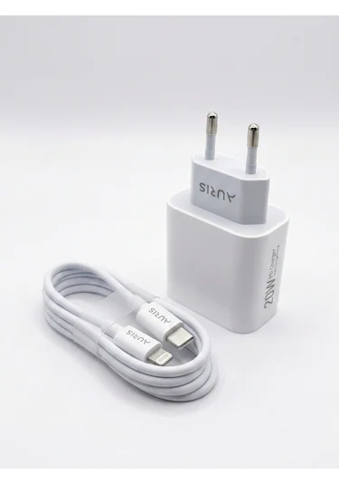 Auris Ars-ch50 20w Pd Şarj Adaptörü + Type-c Lightning Kablo 20w Adaptör+1m Kablo 0