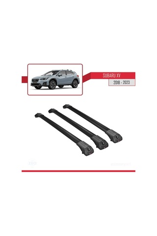 Subaru Xv 2018-2021 Arası İle Uyumlu Ace-1 Ara Atkı Tavan Barı Siyah 3 Adet Bar