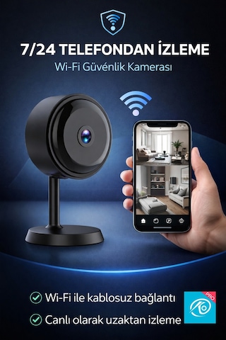 Wi-fi Mini Güvenlik Kamerası Bebek Evcil Hayvan Yaşlı Bakım İçin Gece Görüşlü