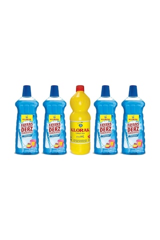 Klorak Fayans Ve Derz Temizleyici 970Ml 4 Adet+Çamaşır Suyu 940Ml