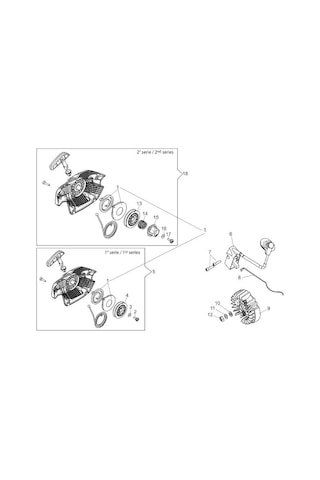 Emak 50310303R Starter Kapak - Oleo-Mac Gsh51, Gsh56
