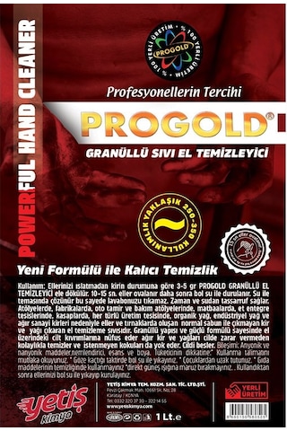 Progold Granüllü Sıvı El Temizleyici 1 L
