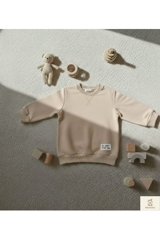 Minibohe Erkek Çocuk Sweatshirtbej Bej