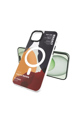 BuffiPhone Uyumlu 15 Magkit Desenli Kılıf