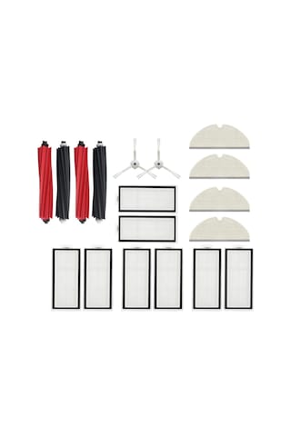 Roborock Q8 Max, Q8 Max Plus Beyaz Uyumlu Yedek Fırça Hepa Filtre Mop Seti-16 Parça