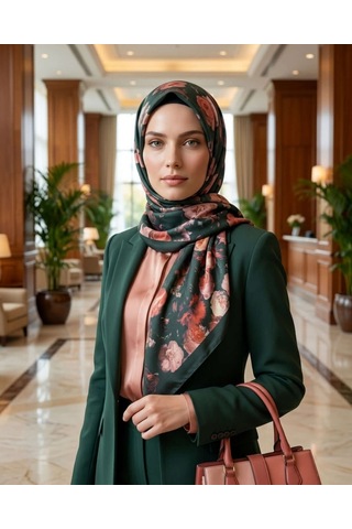 Moda Nuda Desenli Pamuk Soft Şal Siyah Bordo Cesur Serisi - Mira İpek Siyah - Bordo