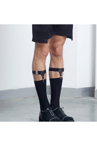 Dolıty Çorap Jartiyeri Çift Klipsli İpek Askısı Siyah Siyah