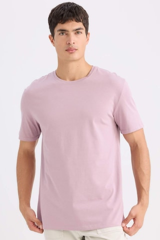 DeFacto New Regular Fit Bisiklet Yaka Basic Düz Kısa Kollu Tişört E1091AXNSBR147 Bordo