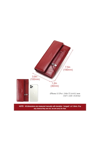 Humerpaul Moda Kadınlar Hakiki Deri Cüzdan Rfıd Engelleme Üç Kat Kredi Kart Tutucu Lüks Uzun Kadın Telefon Manşonlar Siyah