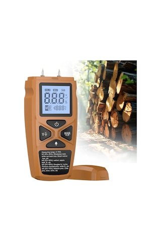 Suntek Ahşap Nem Ölçer Taşınabilir Test Aracı Odun Sarı